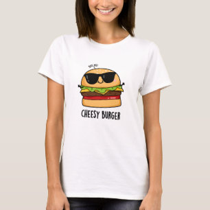 T-shirt Burger au fromage blagues drôles sur la nourriture