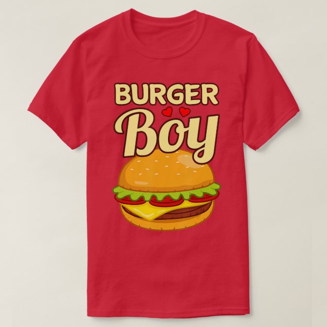 T-shirt Burger Boy Cheeseburger Hamburger (Design devant)