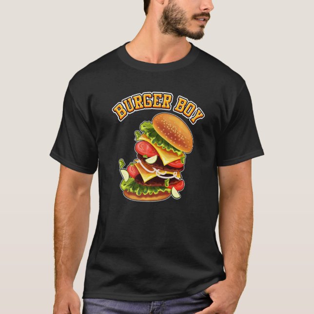 T-shirt Burger Boy Hamburger Cheeseburger Funny Restaurati (Devant)