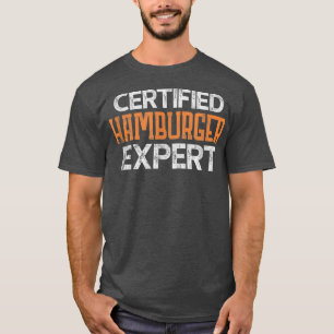 T-shirt Burger Certifié Hamburger Epert Distressed