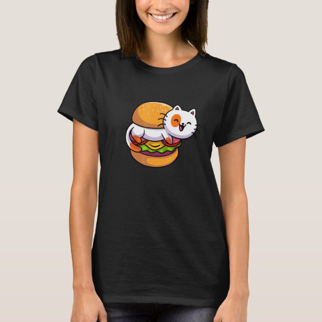 T-shirt Burger cheeseburgers hamburger fast food snacks ba (Devant)