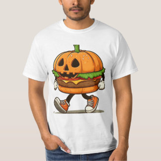 T-shirt Burger Citrouille amusant - Halloween magique
