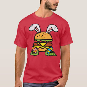 T-shirt Burger de Pâques Oeufs de lapin mignonette Nourrit
