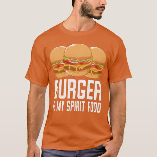 T-shirt Burger est ma nourriture spirituelle Je Cheeseburg