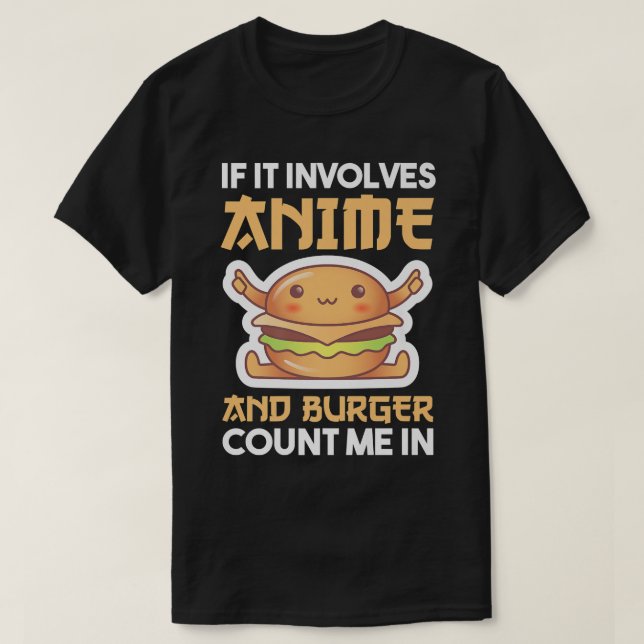T-shirt Burger et Anime Premium (Design devant)