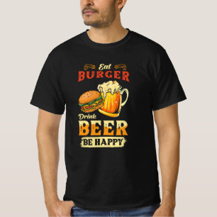 T-shirt Burger Et Bière