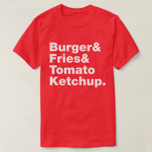 T-shirt Burger & Fries & Tomato Ketchup.