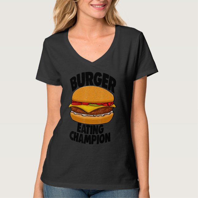T-shirt Burger Mating Champion Burger Tee - shirt Femme Fo (Devant)