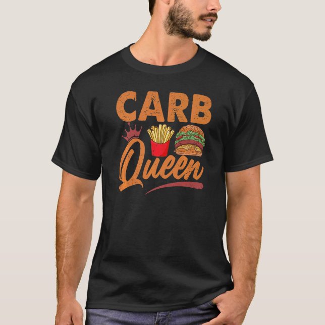 T-shirt Burger Queen Carb Et Fries Restauration Rapide (Devant)