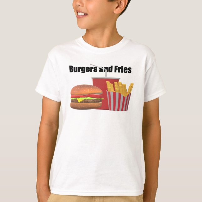 T-shirt Burgers et Fries (Devant)