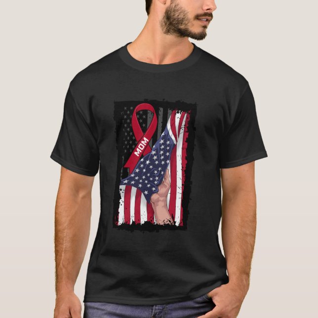T-shirt Burgundy Maman Multiple Myeloma Sensibilisation Ri (Devant)