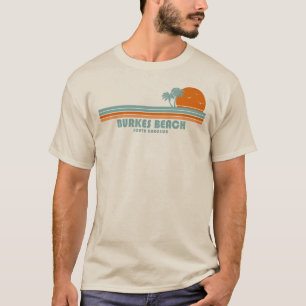 T-shirt Burkes Beach Caroline du Sud Sun Palm Trees
