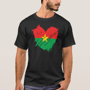 T-shirt Burkina Faso Drapeau J'aime C'est dans mon ADN pou