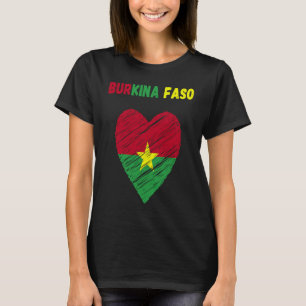 T-shirt Burkina Faso Flag Holiday Burkina Faso Hearki Burk