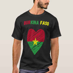 T-shirt Burkina Faso Flag Holiday Burkina Faso Hearki Burk