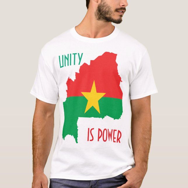 T-SHIRT BURKINA FASO, L'UNITÉ EST PUISSANCE (Devant)