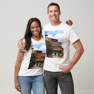 T-shirt Burlington NJ - Rue dans le quartier historique
