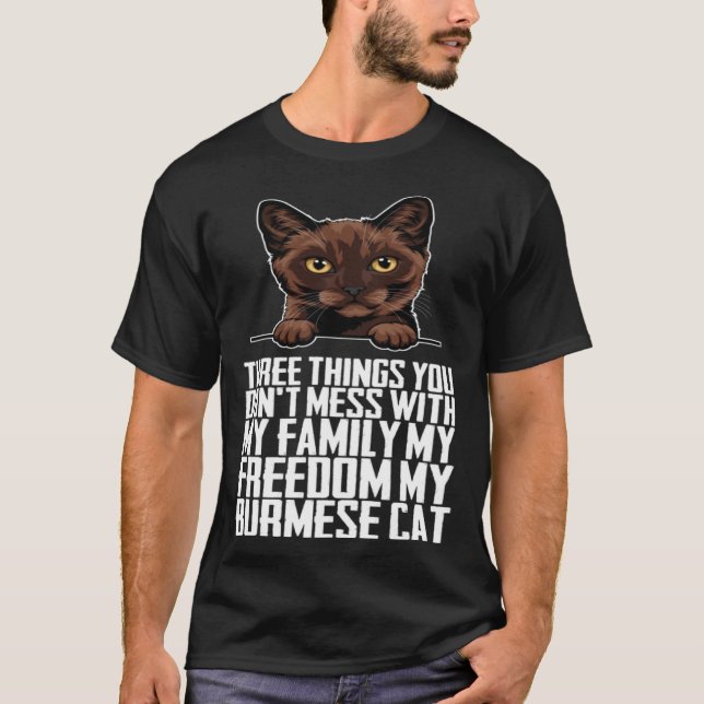 T-shirt Burmese  Burmese cat  Burmese mother (Devant)