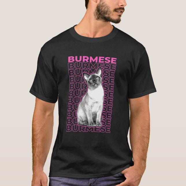 T-shirt Burmese Cat Pastel Aesthetic (Devant)