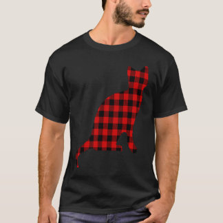 T-shirt Burmese Red Buffalo Carreaux Chat Chaton Famille A