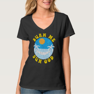 T-shirt Burn Me Sun God Beach Vacances d'été Hommes Femmes