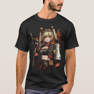 T-shirt Burnice White ZZZ Cheveux Rouges Ponytails Lance-f