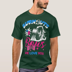 T-shirt Burnouts or Bows Gender Reveal Baby Party Announce