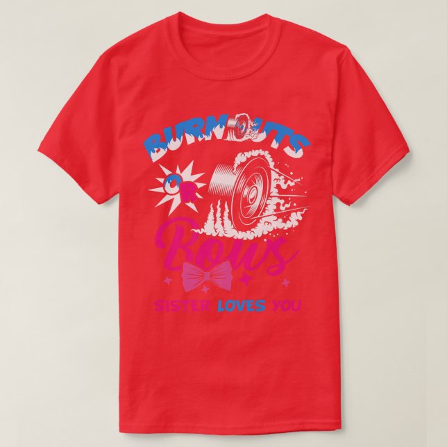 T-shirt Burnouts ou Bows Genre Révéler Baby Party Annonce (Design devant)