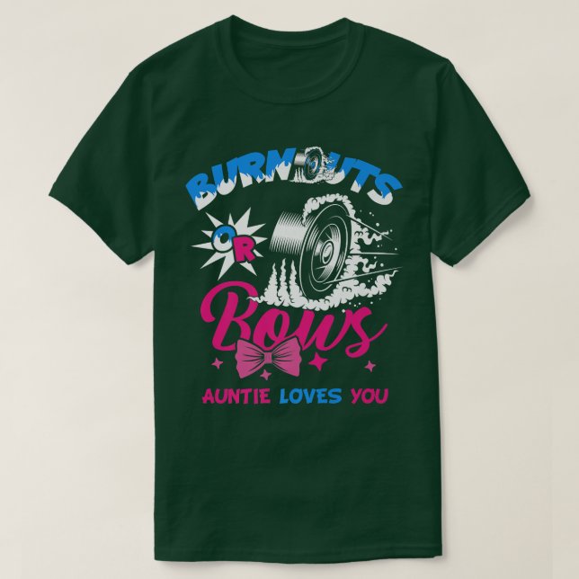 T-shirt Burnouts ou Bows Genre Révéler Baby Party Annonce (Design devant)