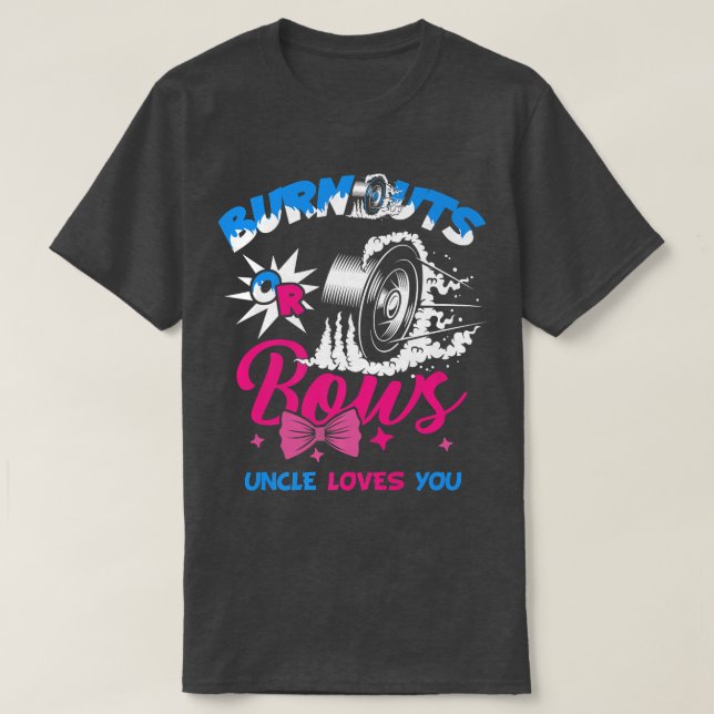 T-shirt Burnouts ou Bows Genre Révéler Baby Party Annonce (Design devant)