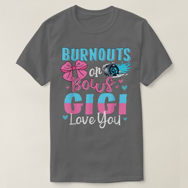 T-shirt Burnouts Ou Bows Gigi Vous Aime Genre Révéler Gran (Design devant)