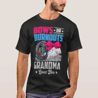 T-shirt Burnouts Ou Bows Grand-Mère Fête De Révélation De
