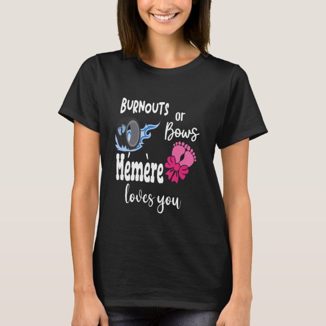 T-shirt Burnouts ou Bows Mémère vous aime Français Canadie (Devant)