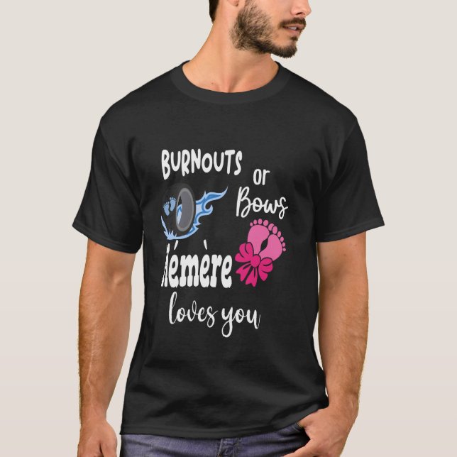 T-shirt Burnouts ou Bows Mémère vous aime Français Canadie (Devant)