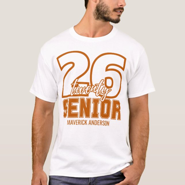 T-shirt Burnt Orange Class of 2026 Graduation (Devant)