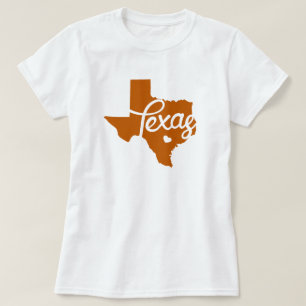 T-shirt Burnt Orange Texas Heart