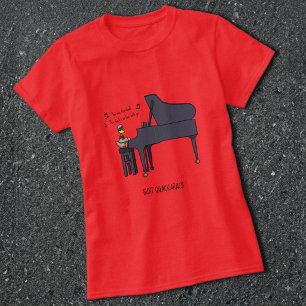 T-shirt Burt Quackarach Canard Joueur de Piano Drôle Artwo