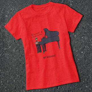 T-shirt Burt Quackarach Canard Joueur de Piano Drôle Artwo