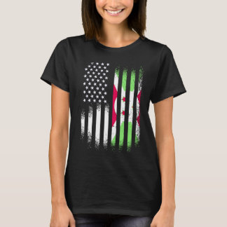 T-shirt Burundi Amérique Patriot Gros Pays USA Drapeaux S