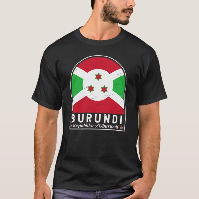 T-shirt Burundi Distresse Vintage (Devant)