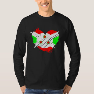 T-shirt Burundi Drapeau I Love Burundi C'Est Dans Mon Dna 