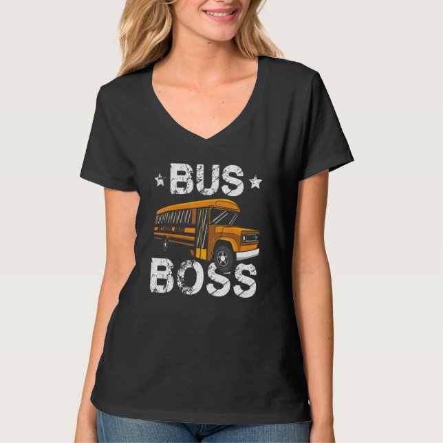 T-shirt Bus Boss School Bus Driver Passager Bus D (Devant)
