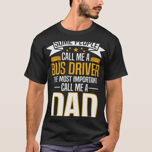 T-shirt Bus Driver Dad (Devant)