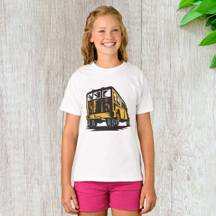 T-shirt Bus scolaire Retro Vintage Jaune