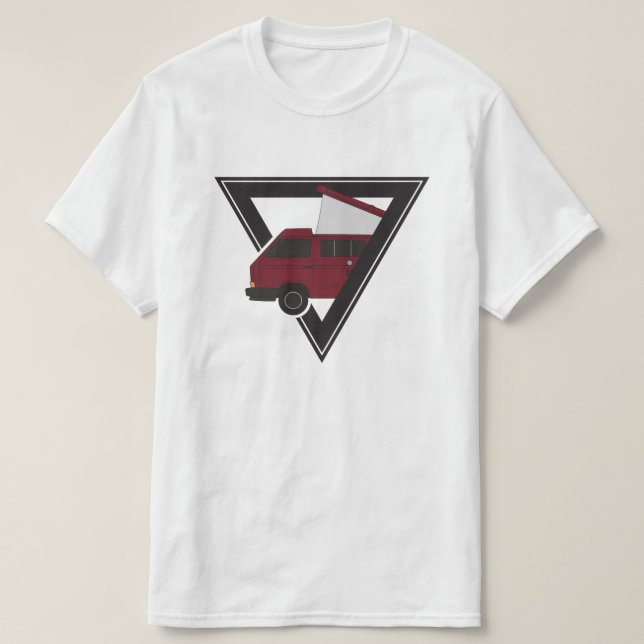 T-shirt bus triangle maroon (Design devant)