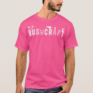 T-shirt Buscraft Wordart Hammock et Primitive Skills Cla