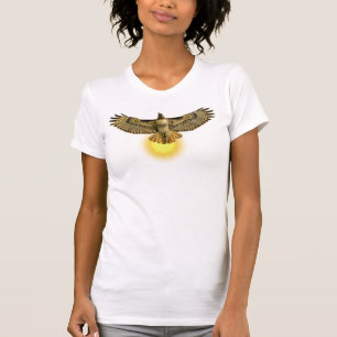 T-shirt Buse à queue rousse volant avec le soleil