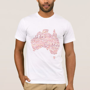 T-shirt Busfire Special Edition Aussie Slang Map