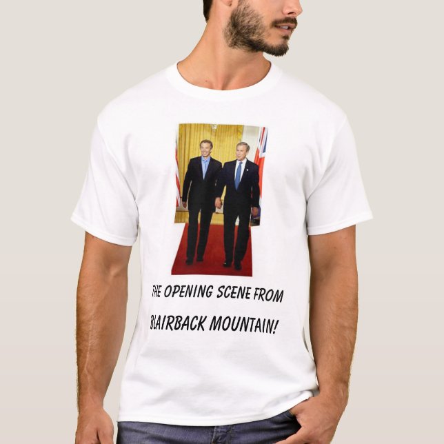 T-shirt Bush-Blair-mains, la scène d'ouverture de, Blair… (Devant)