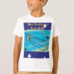 T-shirt Bush Buddy dans une bataille de tennis
